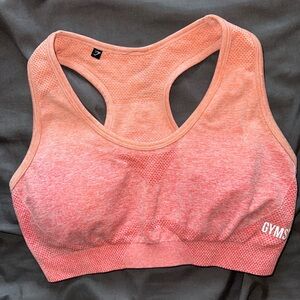 Gymshark peach coral ombré sports bra